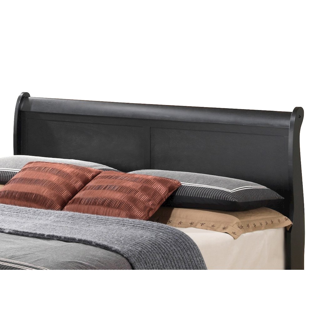 Glory Furniture Louis Phillipe King Storage Bed in Black Color. Picture 7