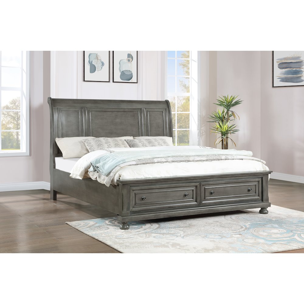 Glory Furniture Meade Queen Bed in Gray Color. Picture 3