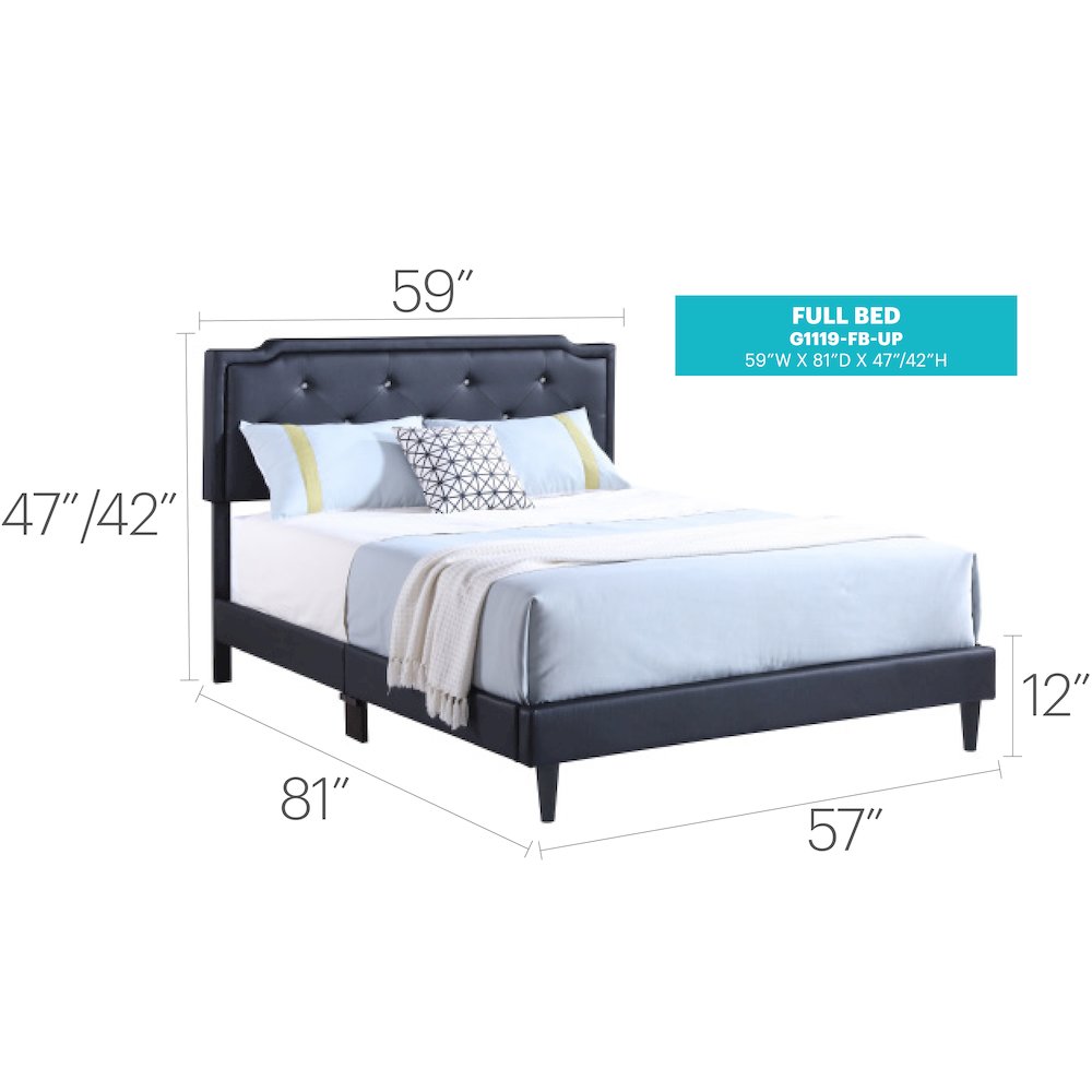 Glory Furniture Deb Full Bed in Black Color. Picture 17
