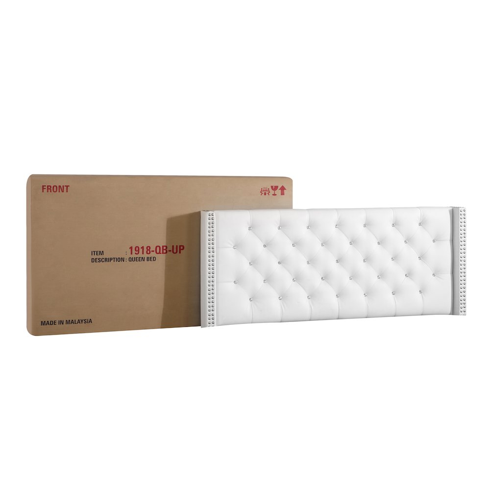 Glory Furniture Julie Full Bed in White Color. Picture 13