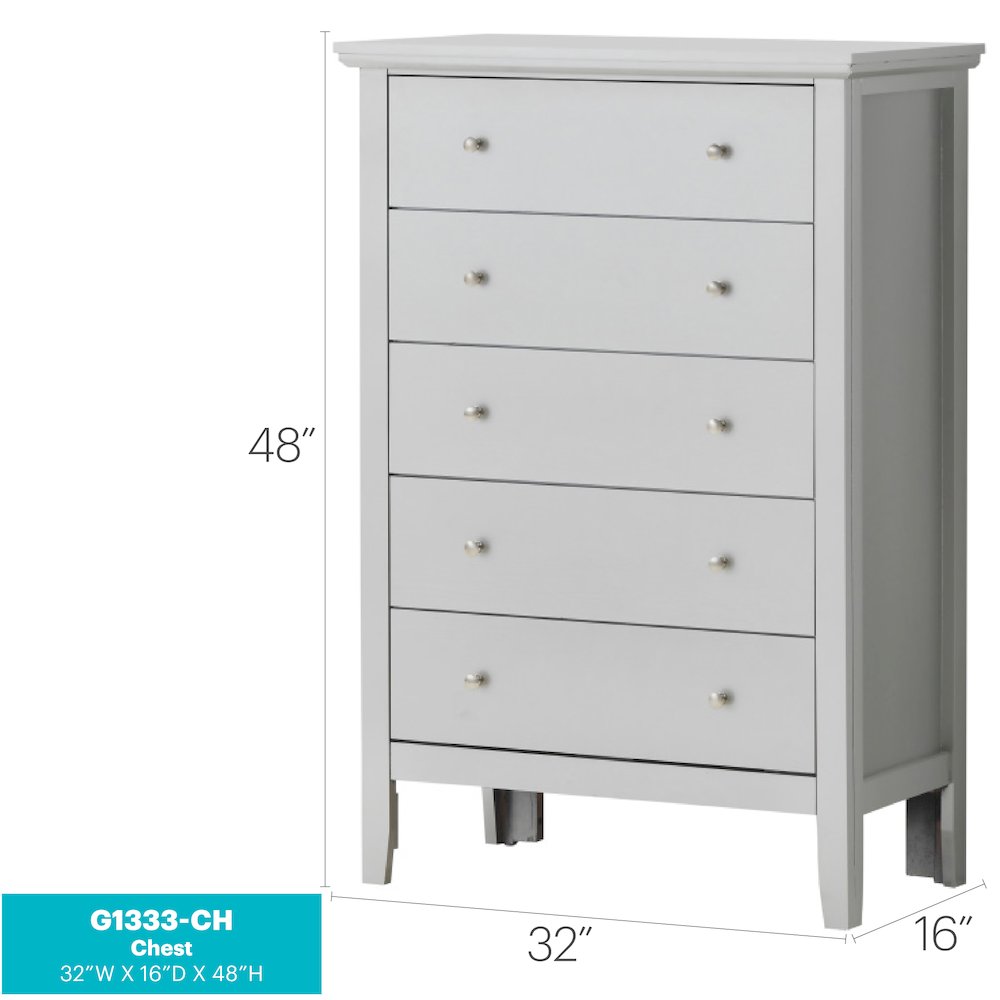 Glory Furniture Primo Chest in Champagne Color. Picture 6