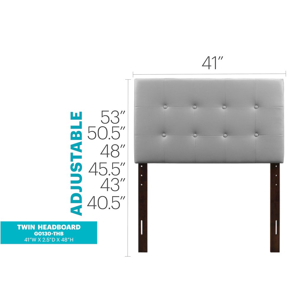 Glory Furniture Super Nova Twin Headboard in Light Grey Color. Picture 7