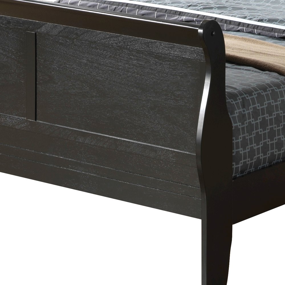 Glory Furniture Louis Phillipe Full Bed in Black Color. Picture 11