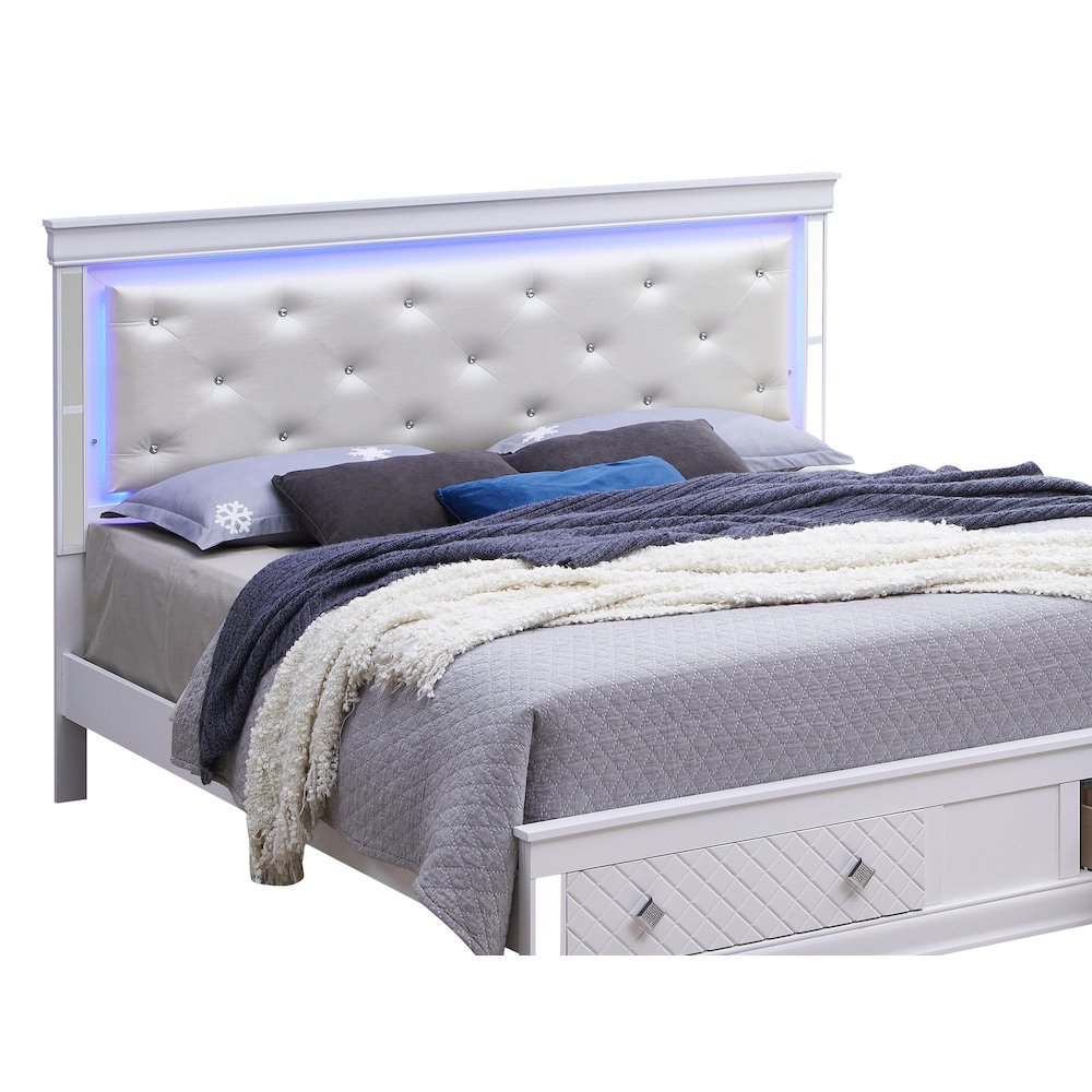 Glory Furniture Verona Full Storage Bed in White Color. Picture 7