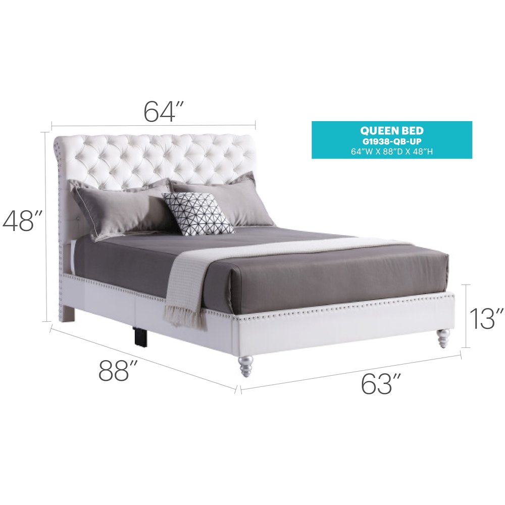 Glory Furniture Maxx Full Bed in White Color. Picture 2