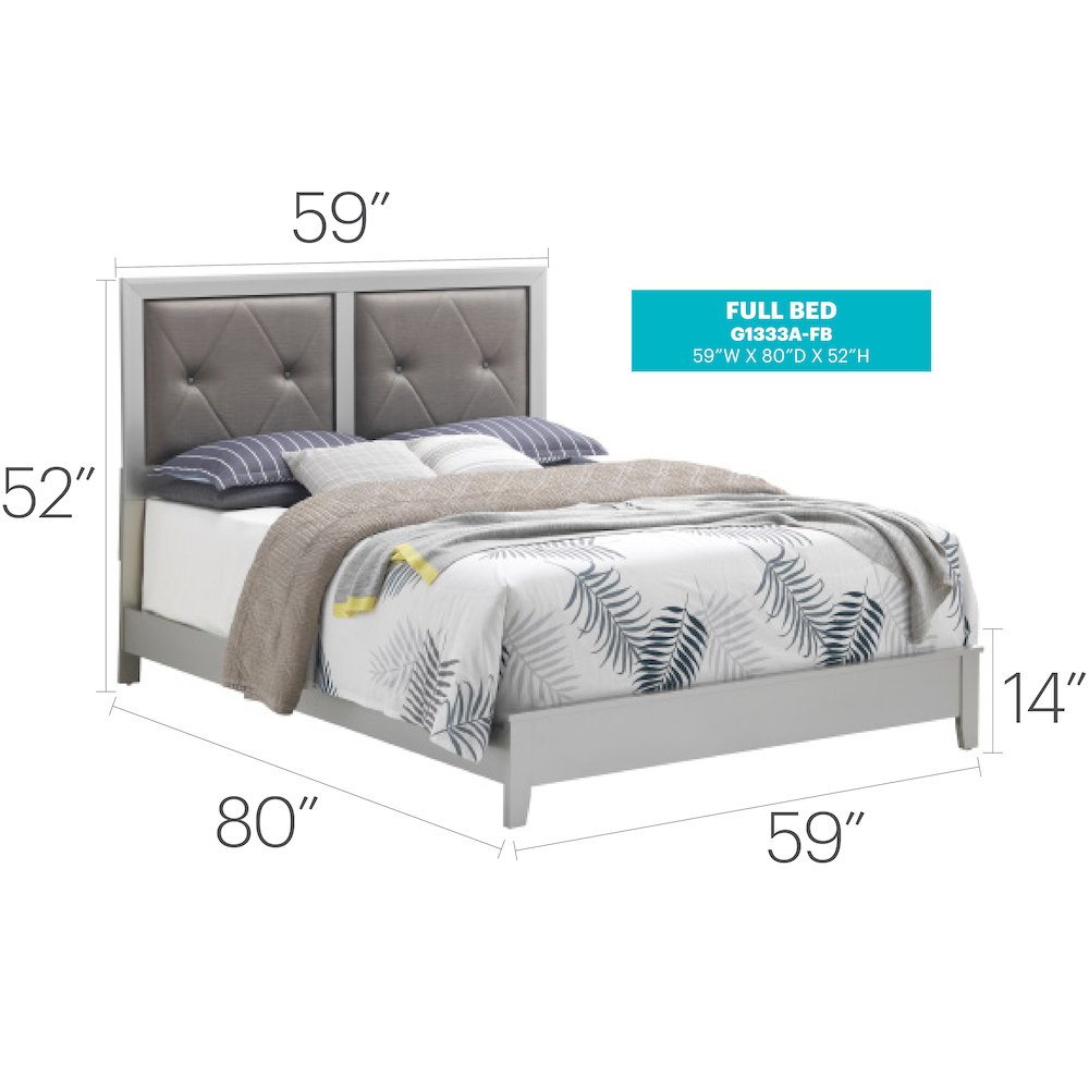 Glory Furniture Primo Full Bed in Champagne Color. Picture 4