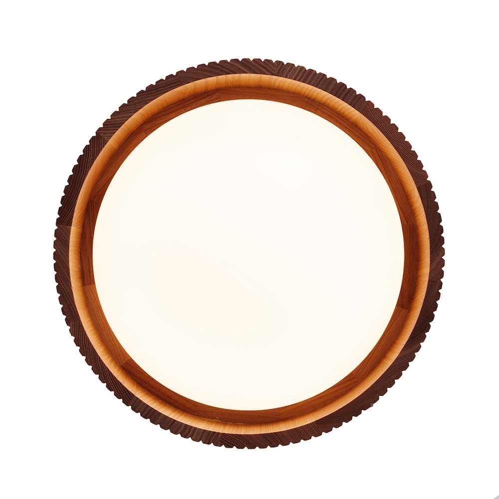 Tambo 14" Flush Mount Ceiling Light - Dark Walnut. Picture 3