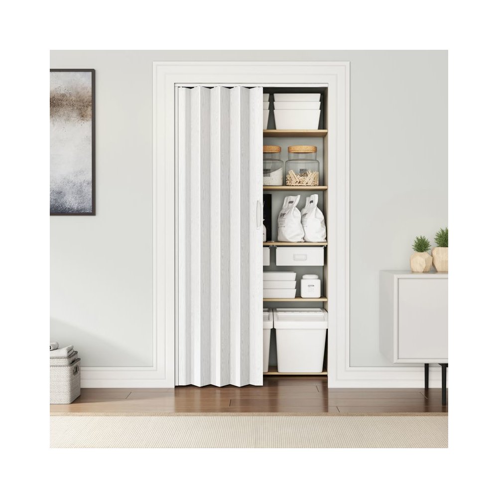 36 W PVC Foldable Accordion Doors or Privacy Room Divider for Internal Use. Picture 2