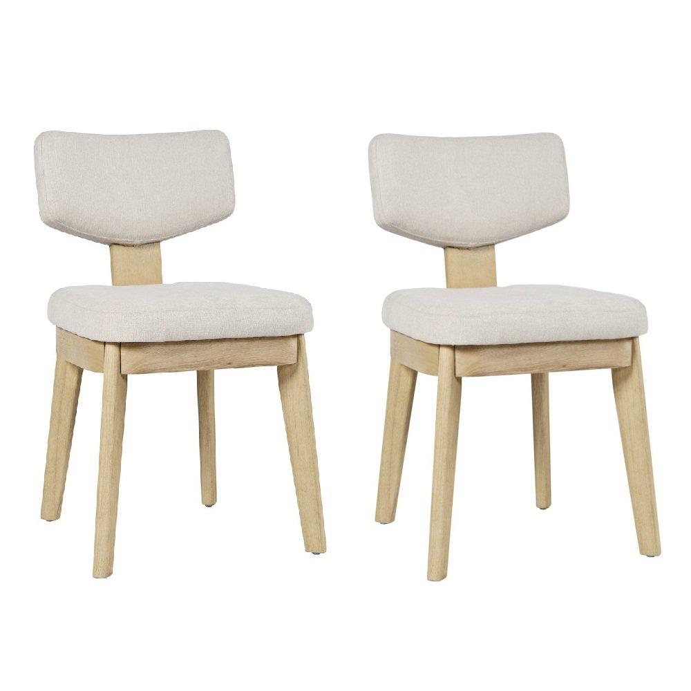 Tate Mid-Century Modern Split Back Upholstered Dining Chair (Set of 2). Picture 1