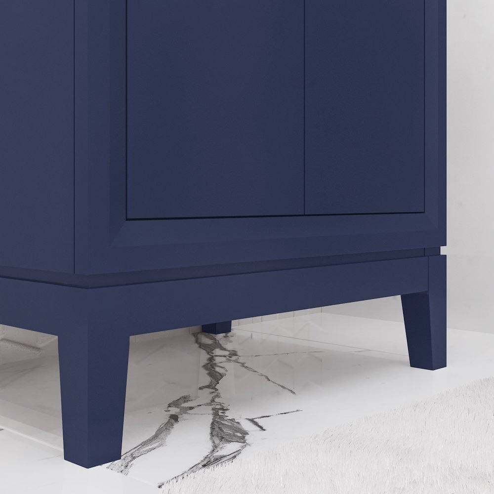 Elise 24 In. Integrated Ceramic Sink Top Vanity in Monarch Blue. Picture 6