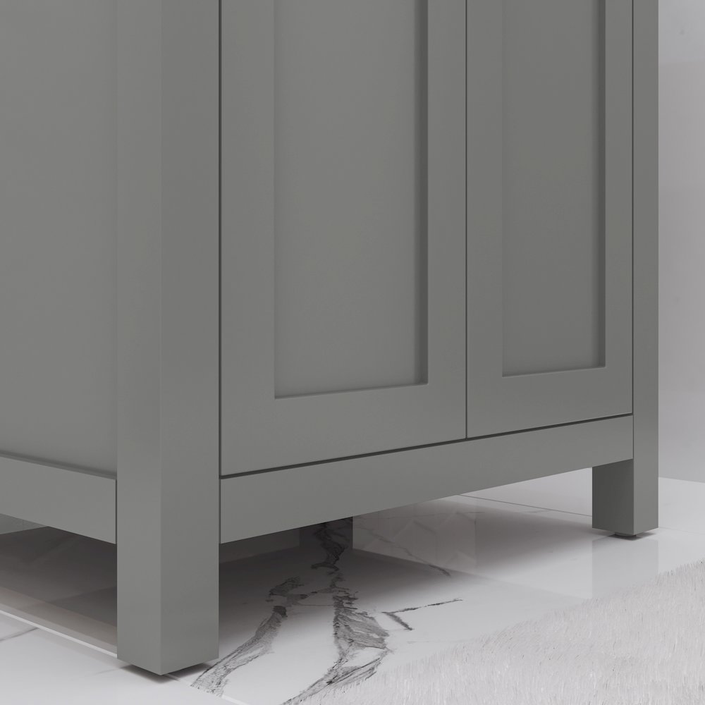 Myra 24 In. Integrated Ceramic Sink Top Vanity in Cashmere Grey. Picture 6
