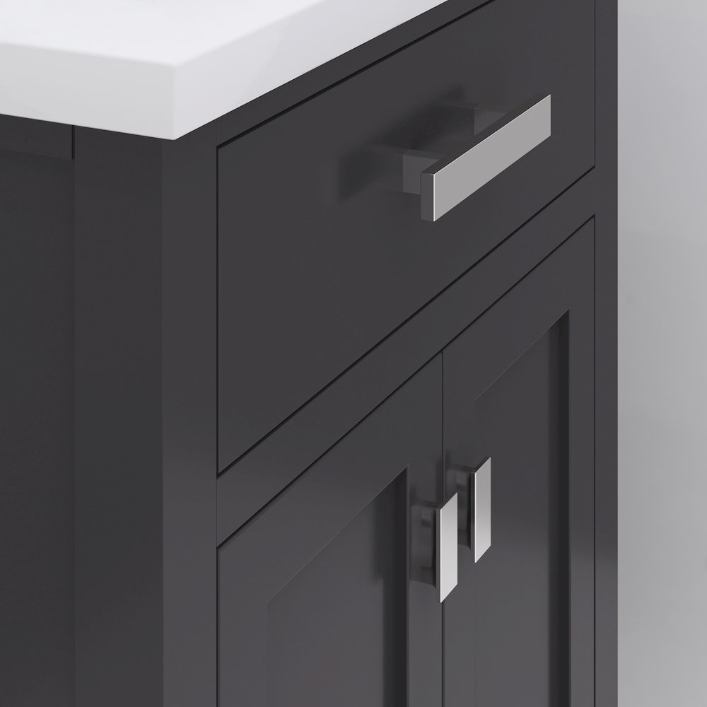 Myra 24 In. Integrated Ceramic Sink Top Vanity in Espresso. Picture 5