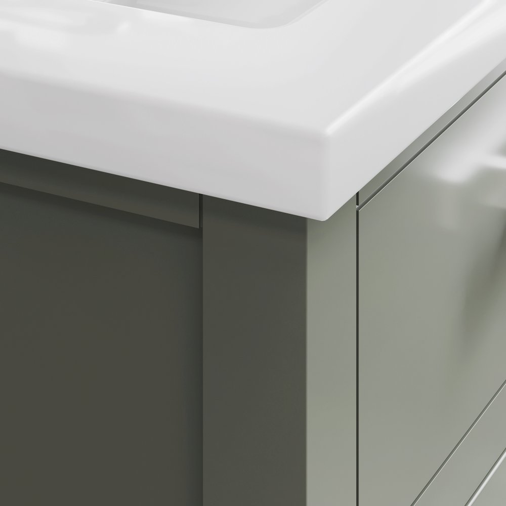 Myra 24 In. Integrated Ceramic Sink Top Bath Vanity in Glacial Green. Picture 6