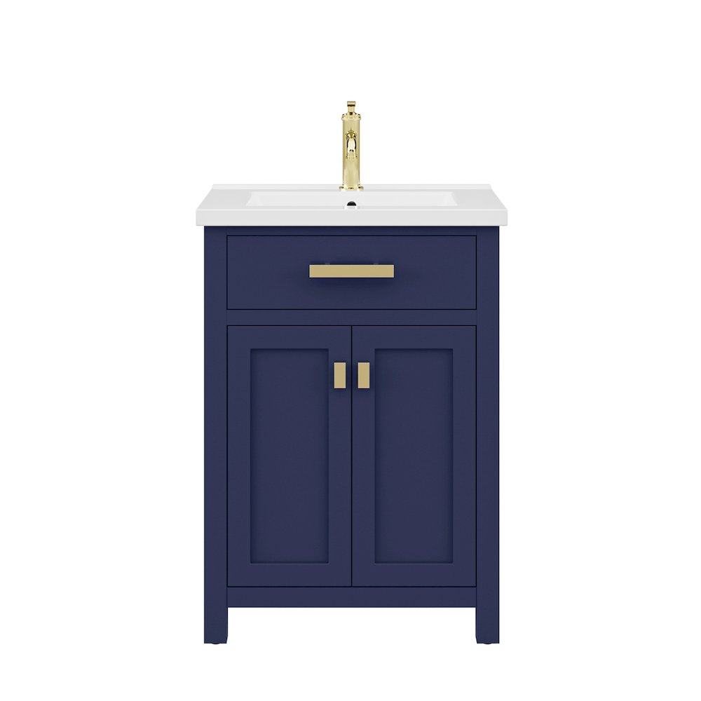 Myra 24 In. Integrated Ceramic Sink Top Vanity in Monarch Blue. Picture 1