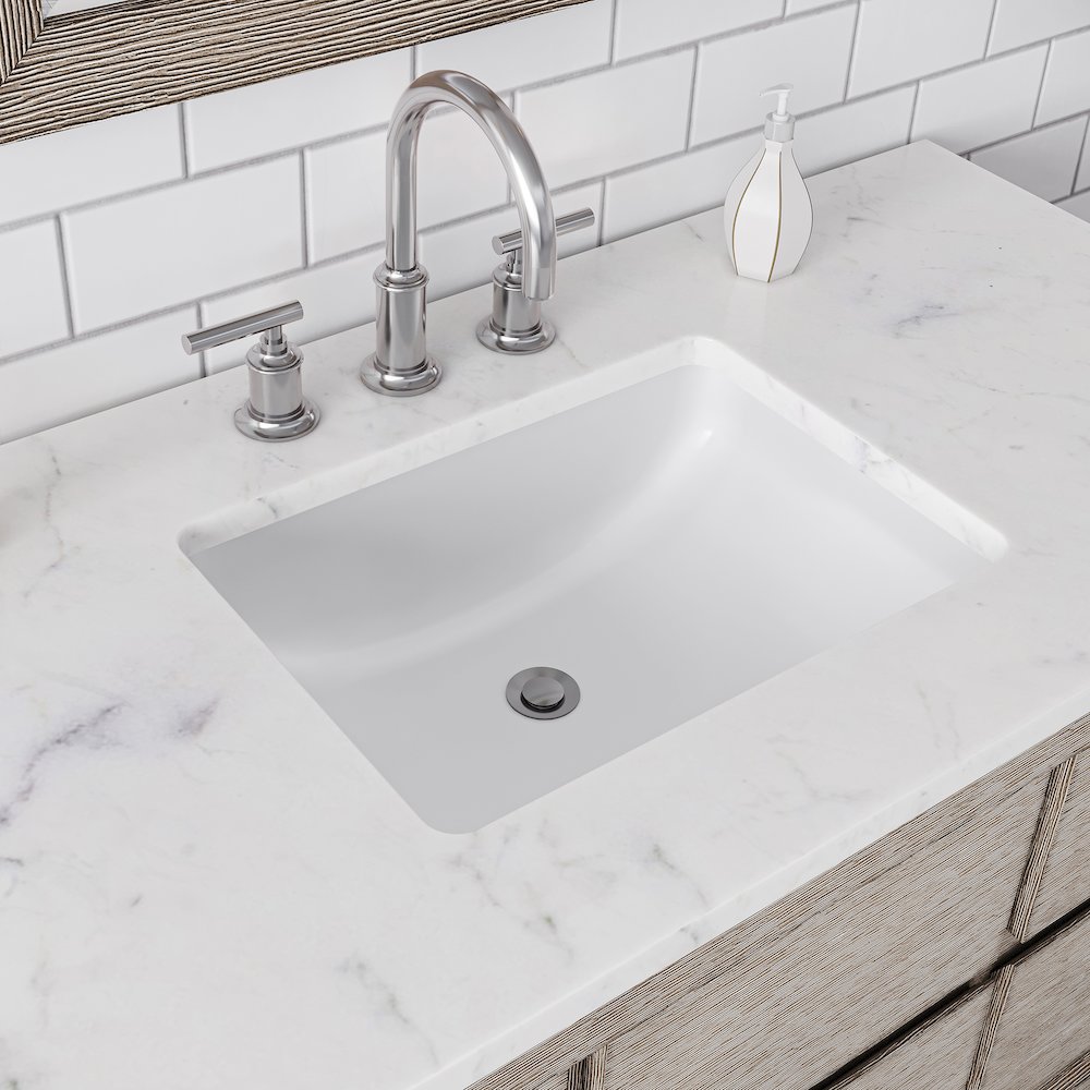 Oakman 30 In. Single Sink Carrara White Marble Countertop Bath Vanity. Picture 6