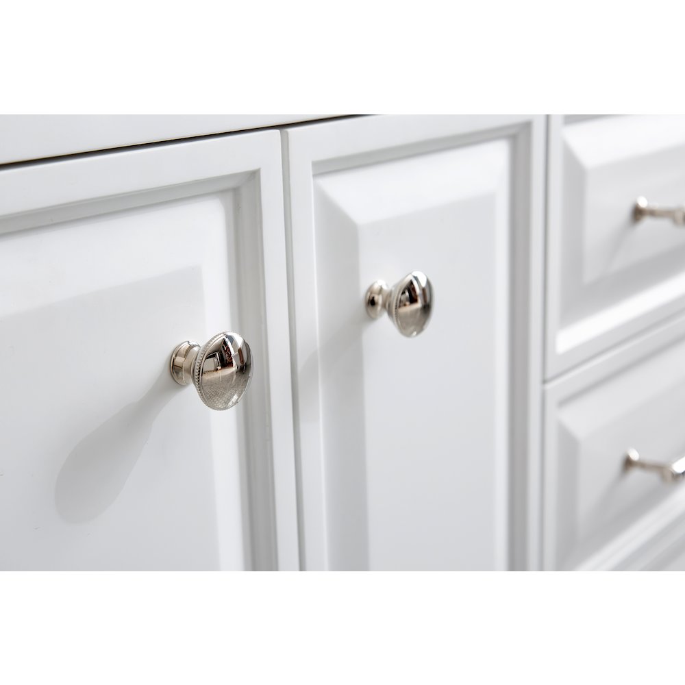 Palace 60 In. Double Sink Carrara Quartz Countertop Bath Vanity in Pure White. Picture 10
