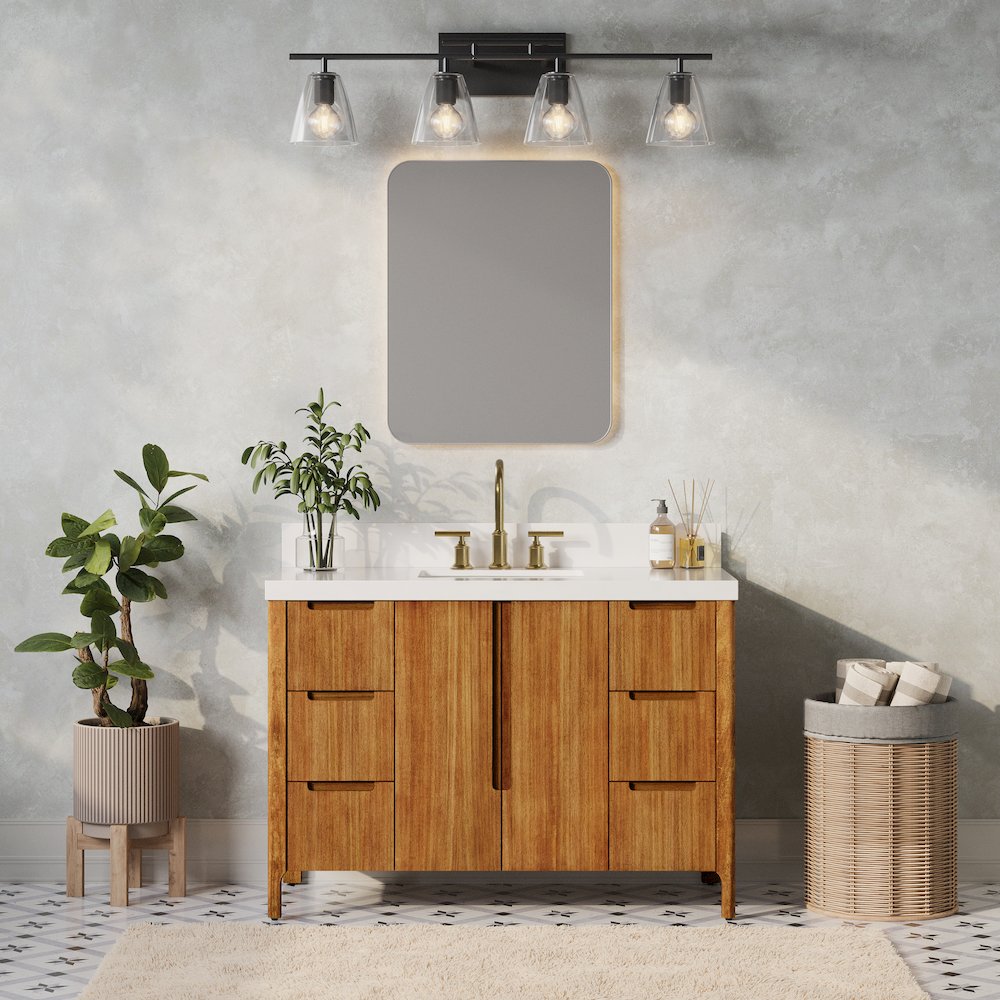 Sequoia 48 In. Single Sink Whitebrook Quartz Countertop Bath Vanity. Picture 2