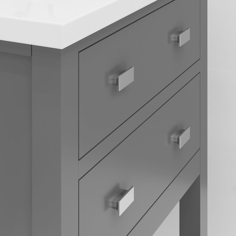 Viola 24 In. Integrated Ceramic Sink Top Vanity in Cashmere Grey Single Faucet. Picture 5