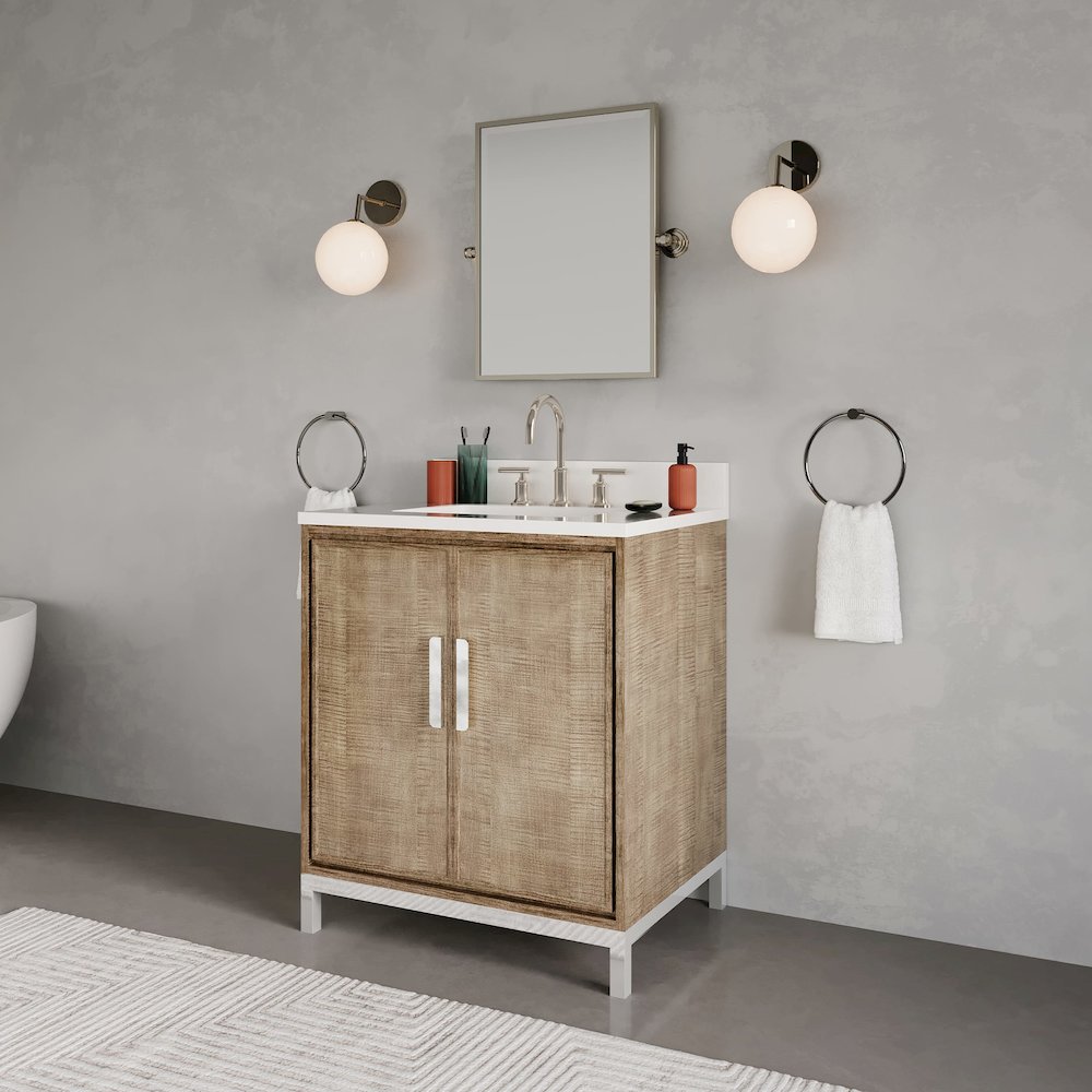 Westin 30 In. Single sink Whitebrook Quartz Countertop Bath Vanity. Picture 8