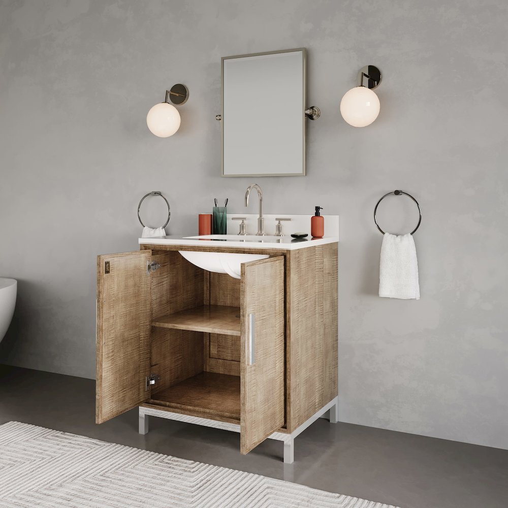 Westin 30 In. Single sink Whitebrook Quartz Countertop Bath Vanity. Picture 9