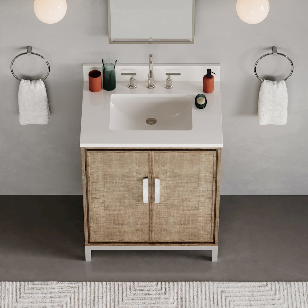 Westin 30 In. Single sink Whitebrook Quartz Countertop Bath Vanity. Picture 14