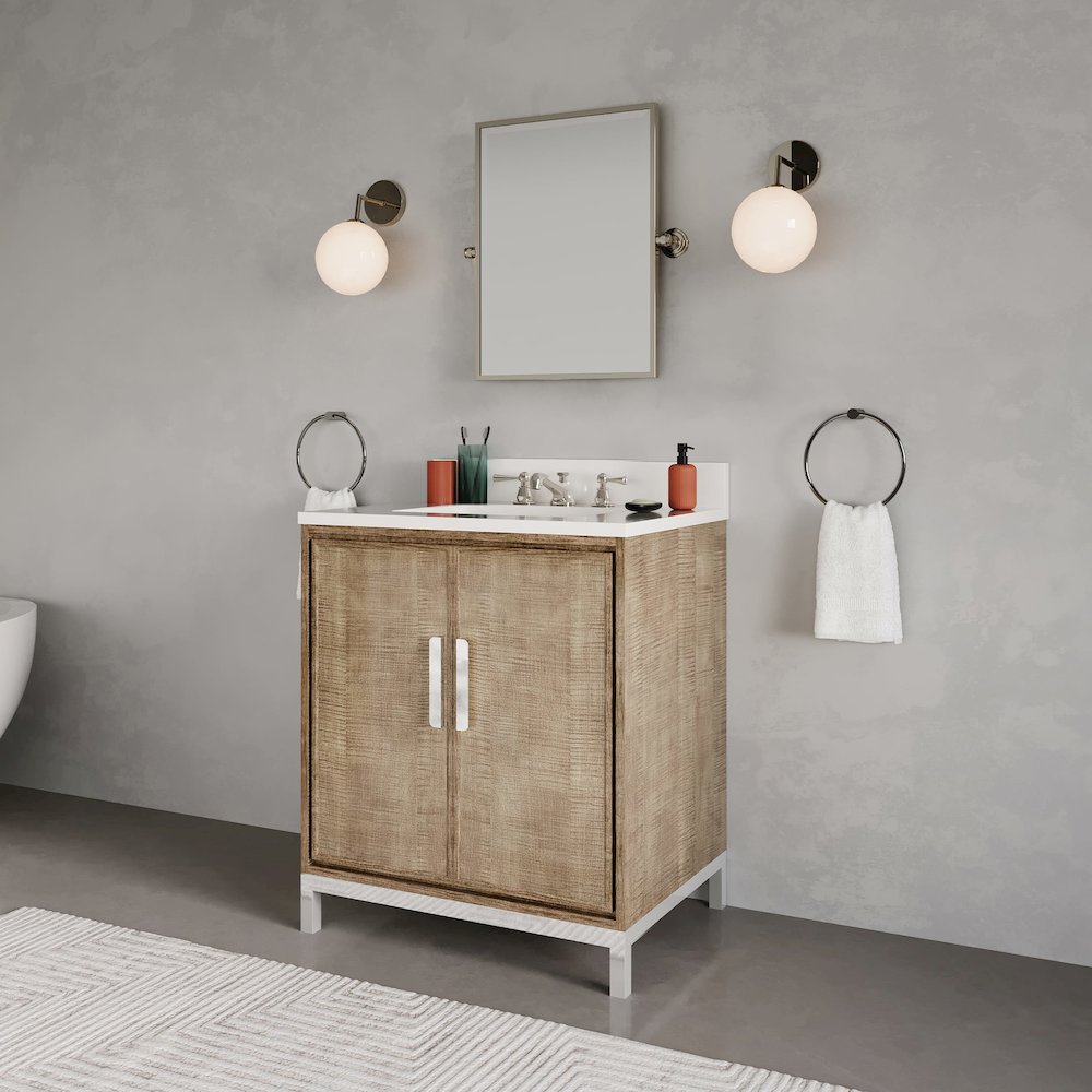 Westin 30 In. Single sink Whitebrook Quartz Countertop Bath Vanity. Picture 8