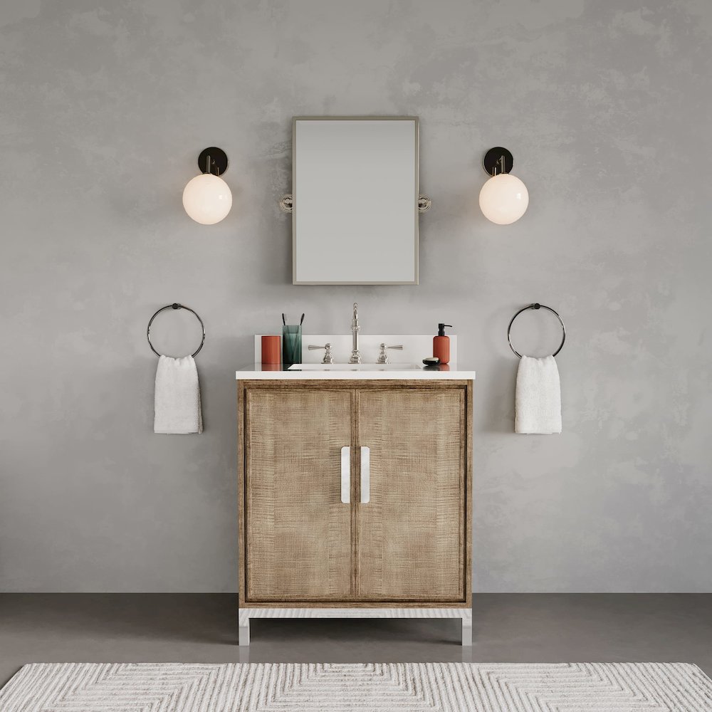 Westin 30 In. Single sink Whitebrook Quartz Countertop Bath Vanity. Picture 2