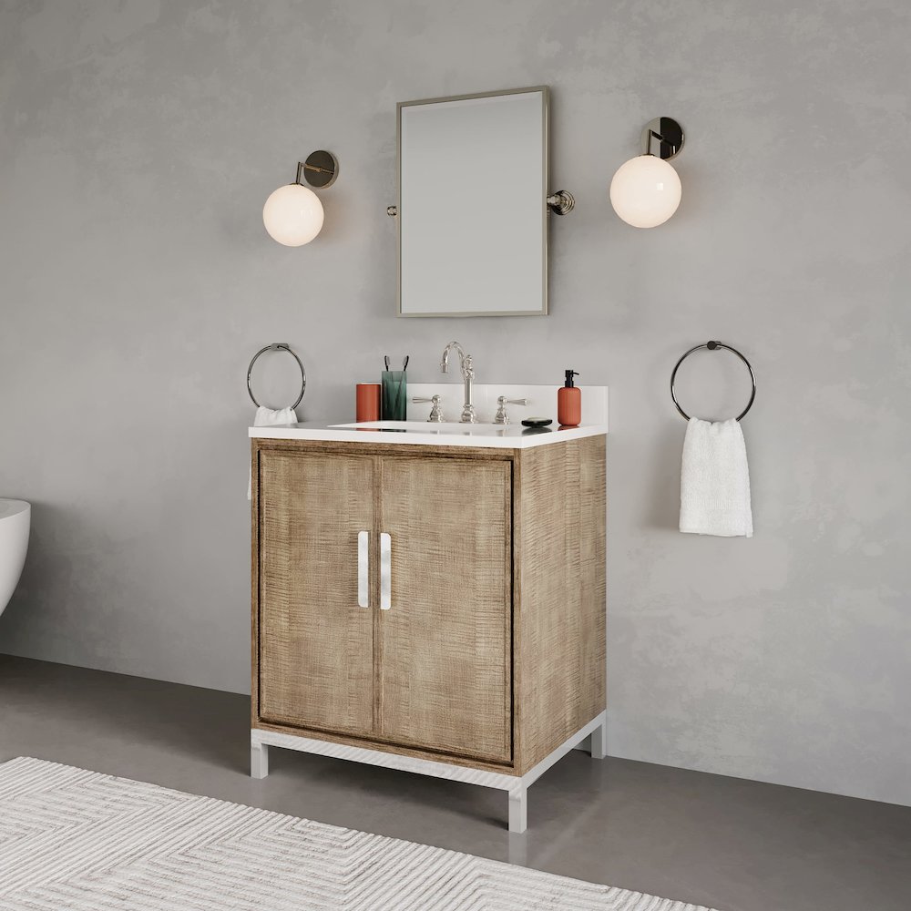 Westin 30 In. Single sink Whitebrook Quartz Countertop Bath Vanity. Picture 8