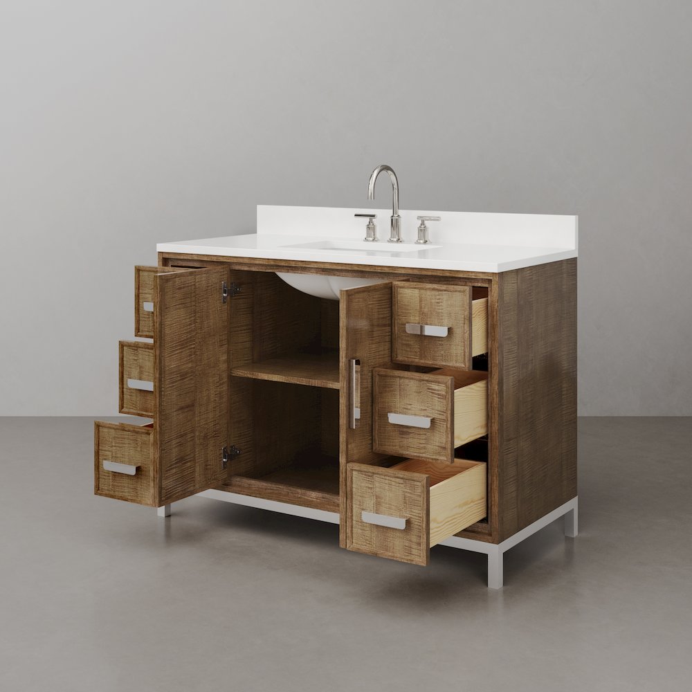 Westin 48 In. Single sink Whitebrook Quartz Countertop Bath Vanity. Picture 7