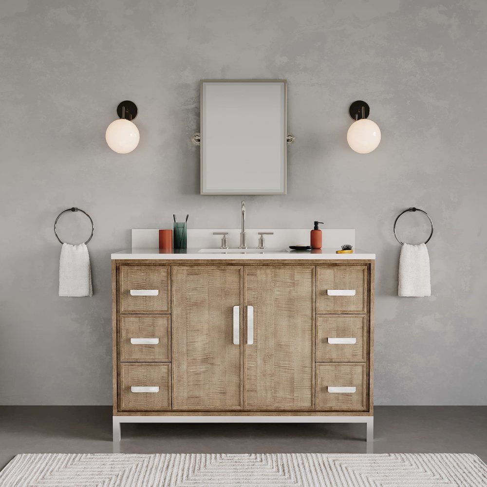 Westin 48 In. Single sink Whitebrook Quartz Countertop Bath Vanity. Picture 2