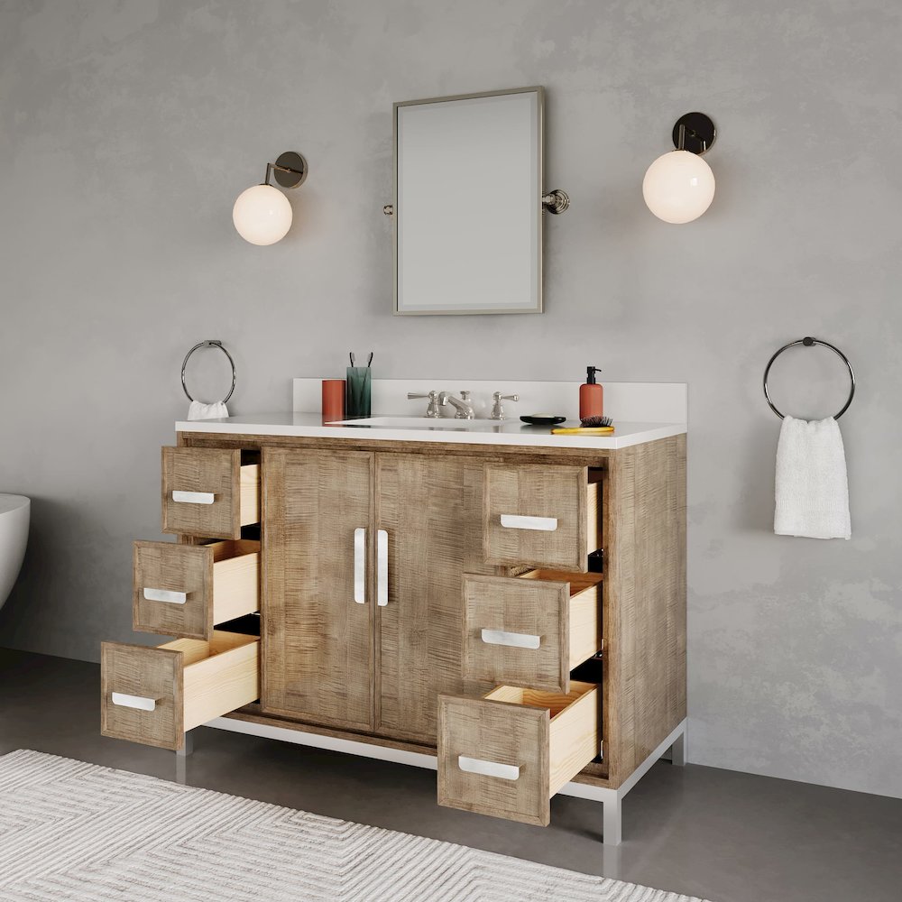 Westin 48 In. Single sink Whitebrook Quartz Countertop Bath Vanity. Picture 11