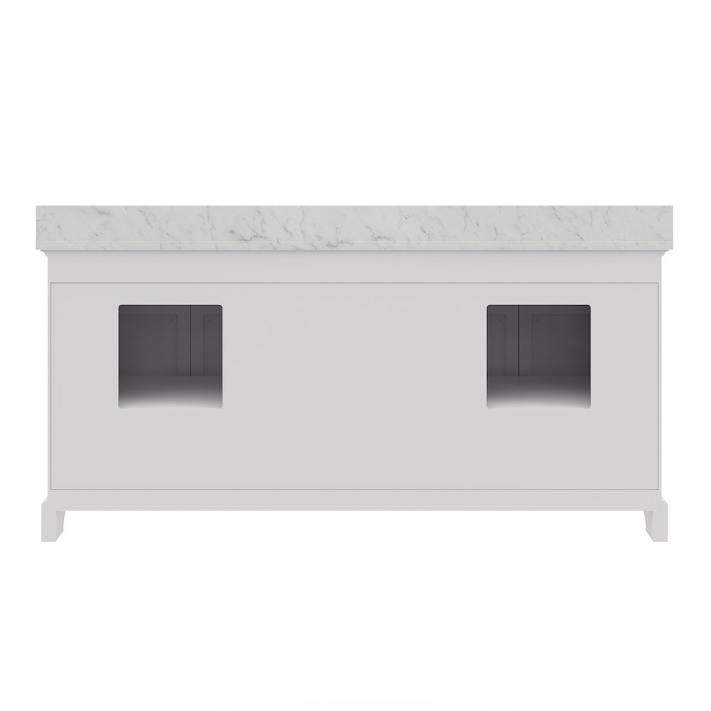 72 Inch Pure White Double Sink Bathroom Vanity. Picture 3