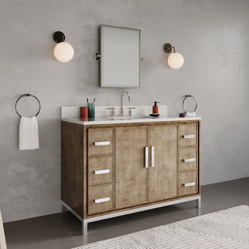 Westin 48 In. Single sink Whitebrook Quartz Countertop Bath Vanity. Picture 9
