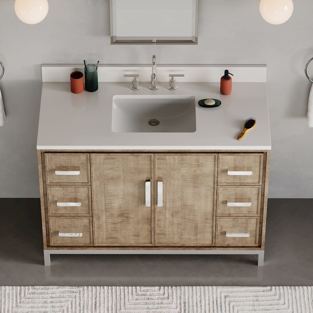 Westin 48 In. Single sink Whitebrook Quartz Countertop Bath Vanity. Picture 14