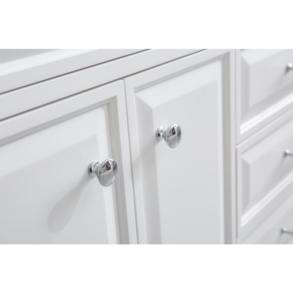 Palace 72 In. Double Sink Carrara Quartz Countertop Bath Vanity in Pure White. Picture 10