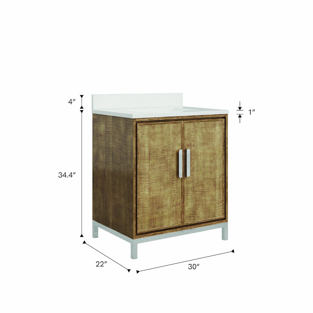 Westin 30 In. Single sink Whitebrook Quartz Countertop Bath Vanity. Picture 15
