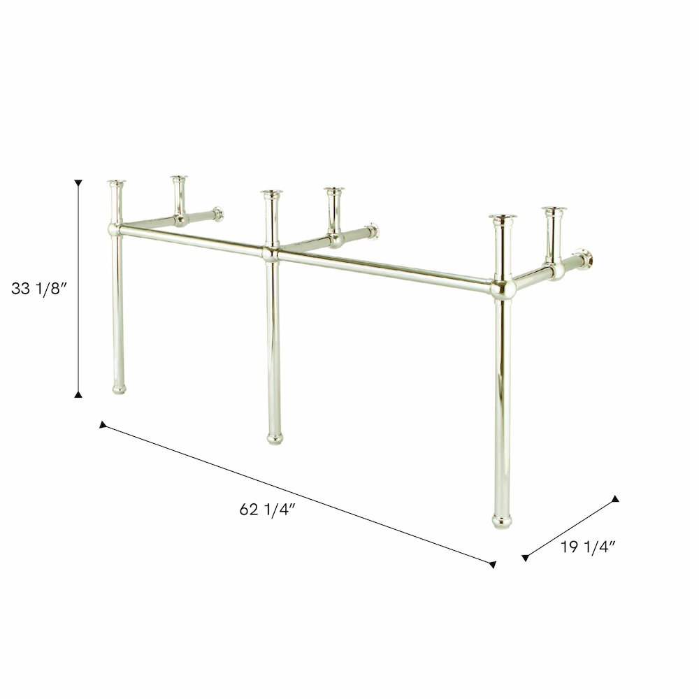72 In. W. Double Wash Stand Only in Polished Nickel (PVD) Finish. Picture 4