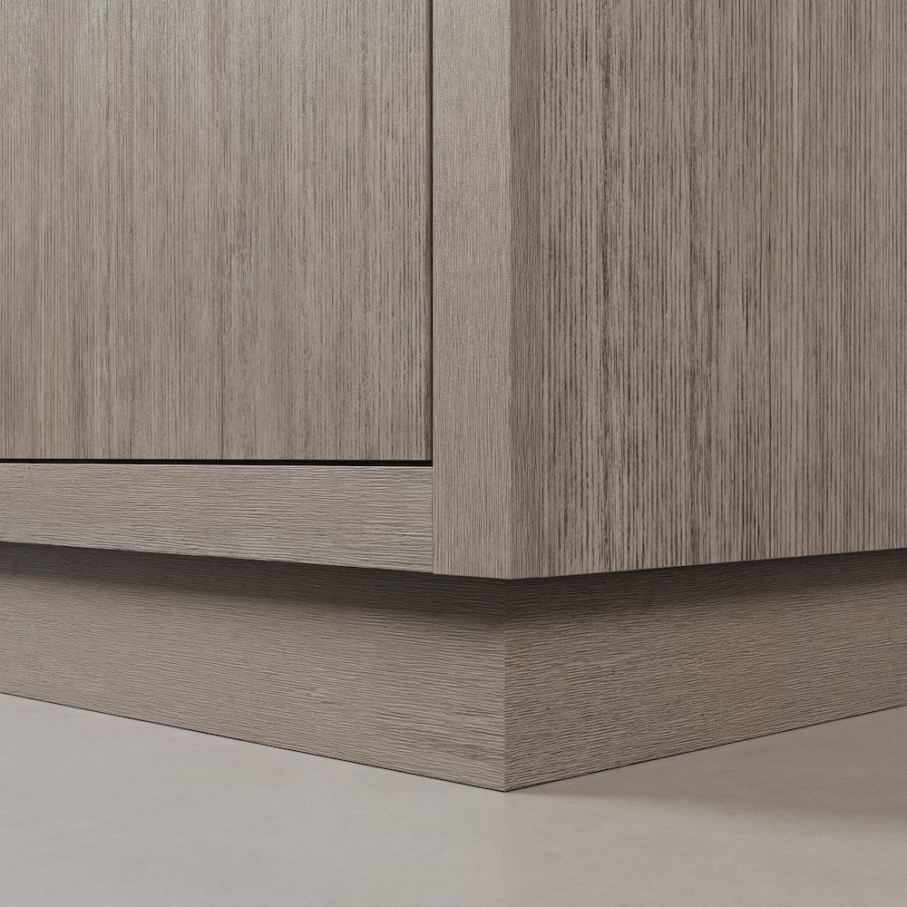 Hugo 24 In. Single Sink Carrara White Marble Countertop Bath Vanity in Grey Oak. Picture 7