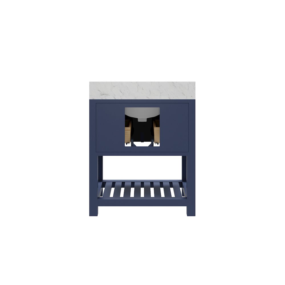 Madalyn 30 In. Single Sink Carrara White Marble Countertop Bath Vanity. Picture 8