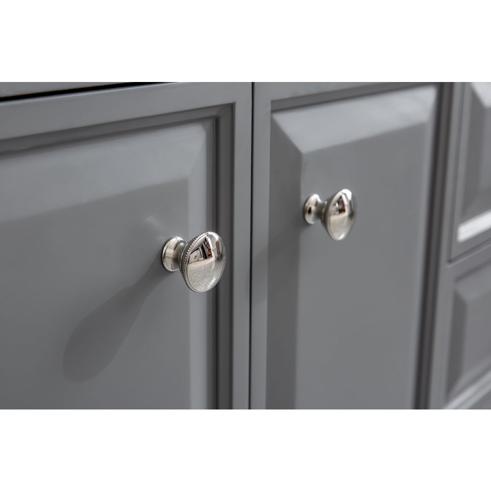 Palace 72 In. Double Sink Carrara Quartz Countertop Bath Vanity in Cashmere Grey. Picture 8