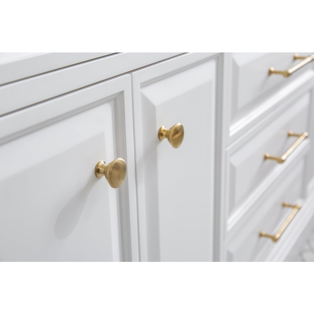 Palace 72 In. Double Sink Carrara Quartz Countertop Bath Vanity in Pure White. Picture 8