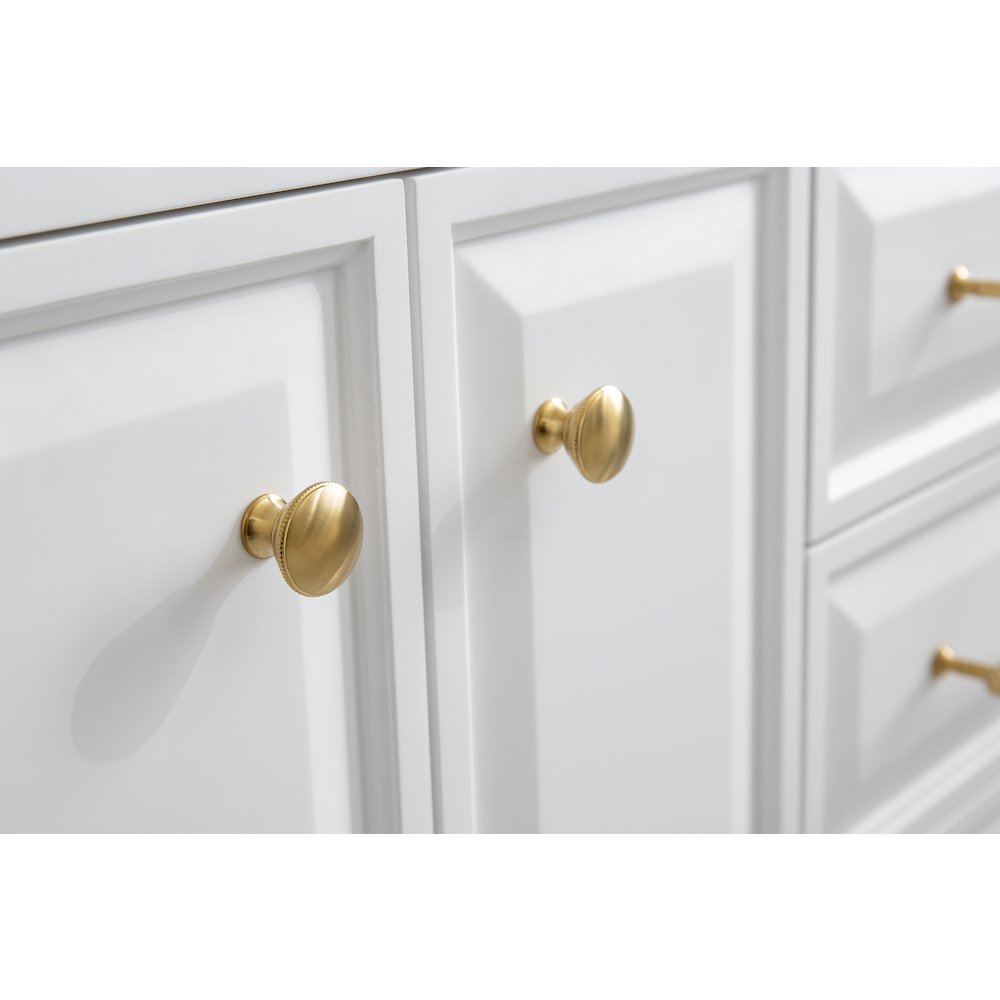 Palace 60 In. Double Sink Carrara Quartz Countertop Bath Vanity in Pure White. Picture 8