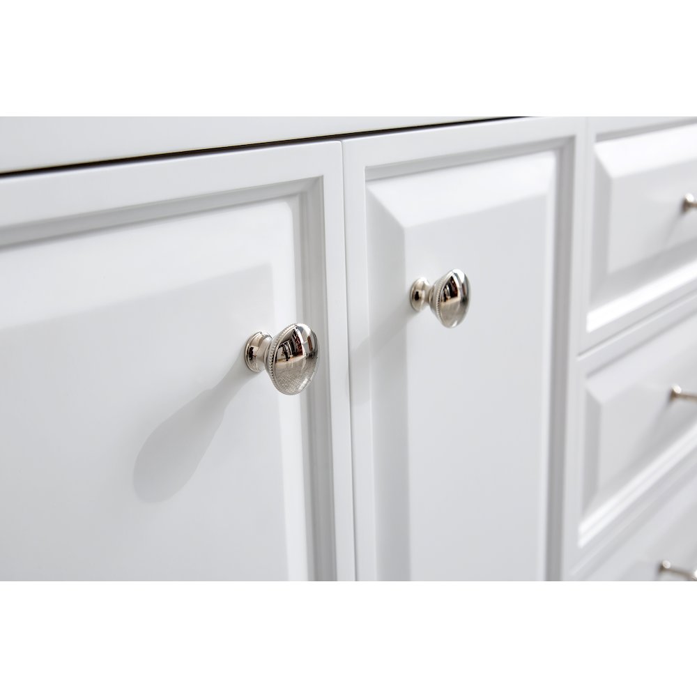 Palace 72 In. Double Sink Carrara Quartz Countertop Bath Vanity in Pure White. Picture 10