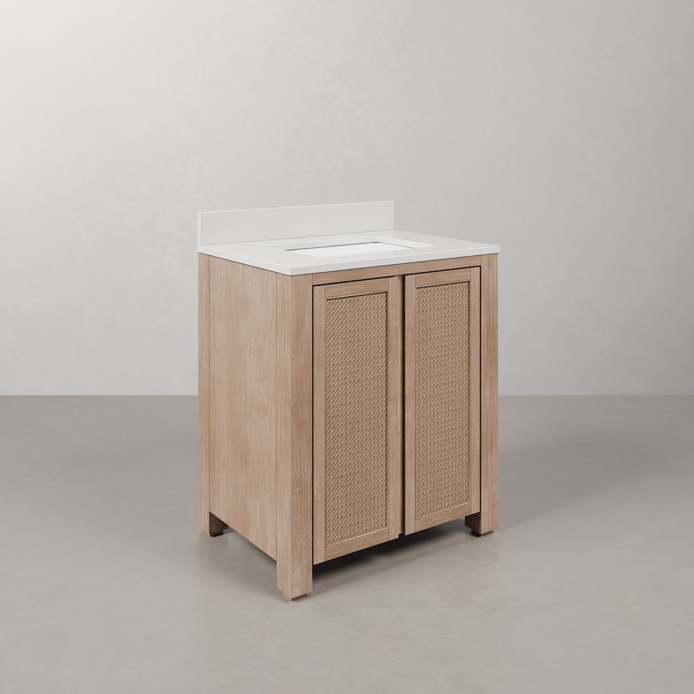Belmont 30 In. Single Sink Pre-Assembled Transitional Style Bathroom Vanity. Picture 3