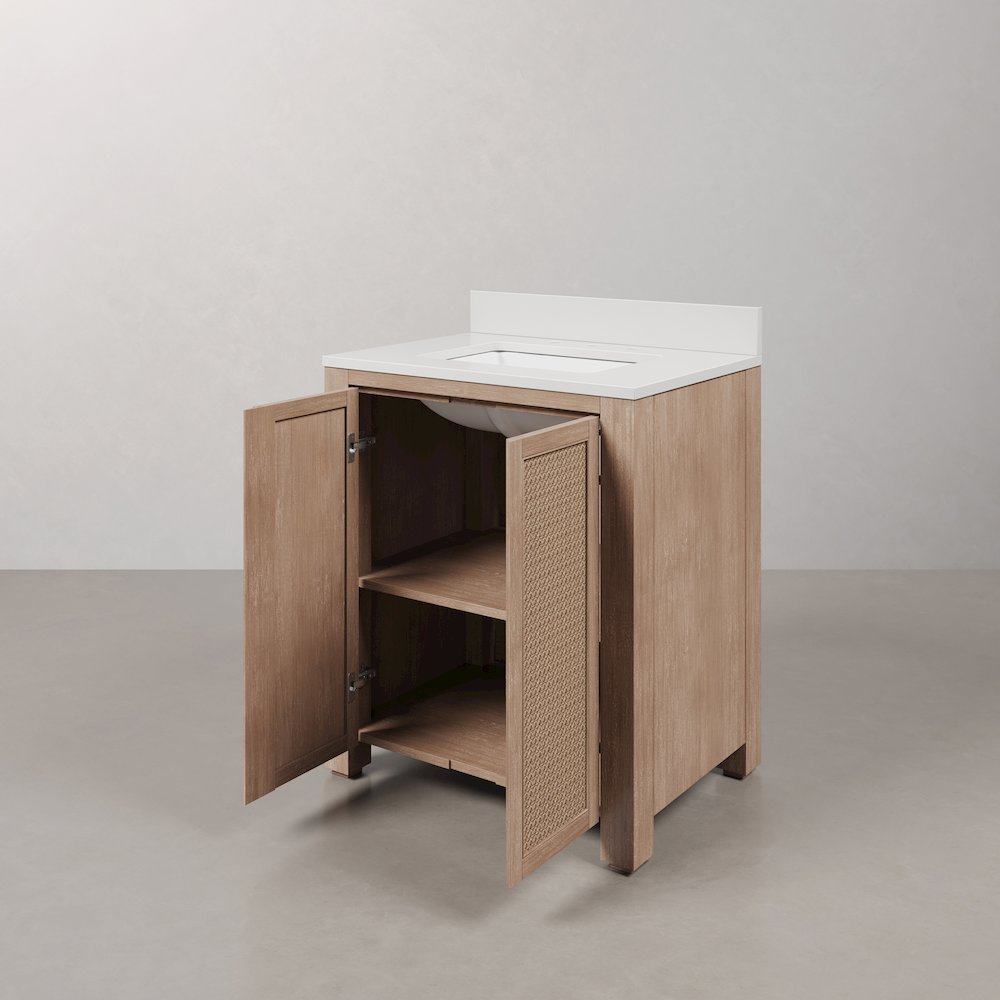 Belmont 30 In. Single Sink Pre-Assembled Transitional Style Bathroom Vanity. Picture 4