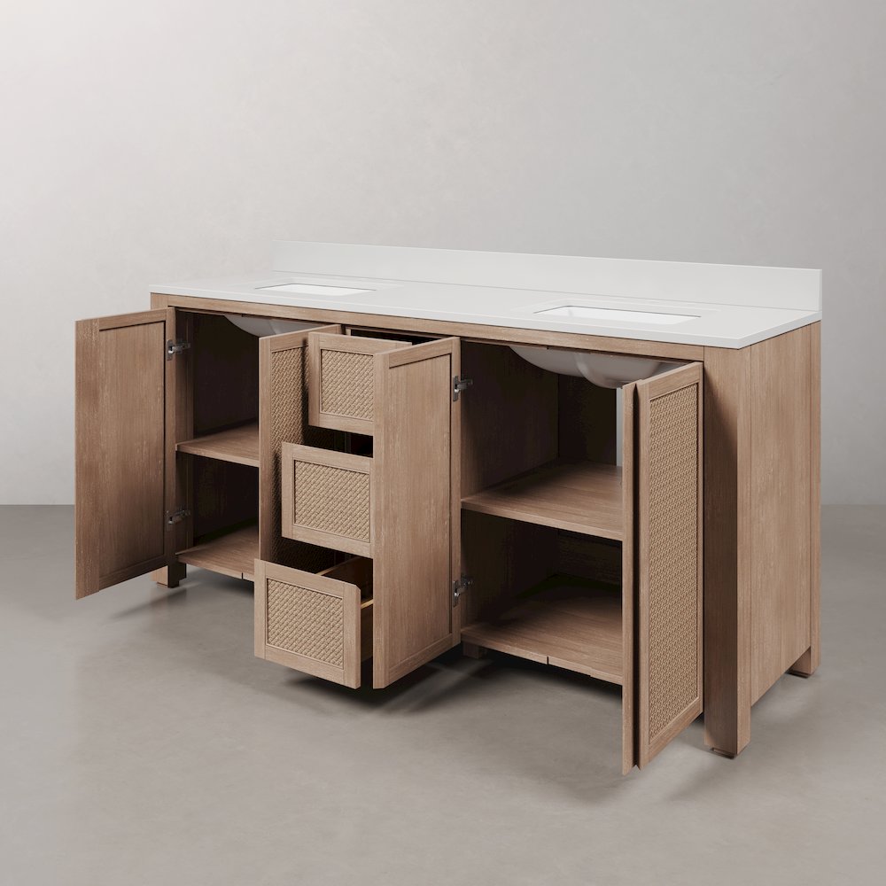 Belmont 72 In. Single Sink Pre-Assembled Transitional Style Bathroom Vanity. Picture 4