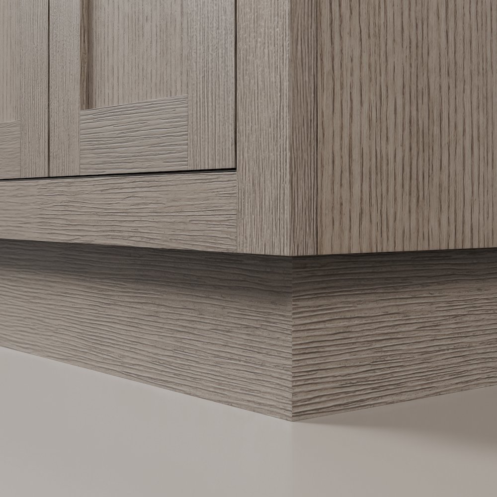 72 In. Double Sink Carrara White Marble Countertop Bath Vanity In Grey Oak. Picture 7