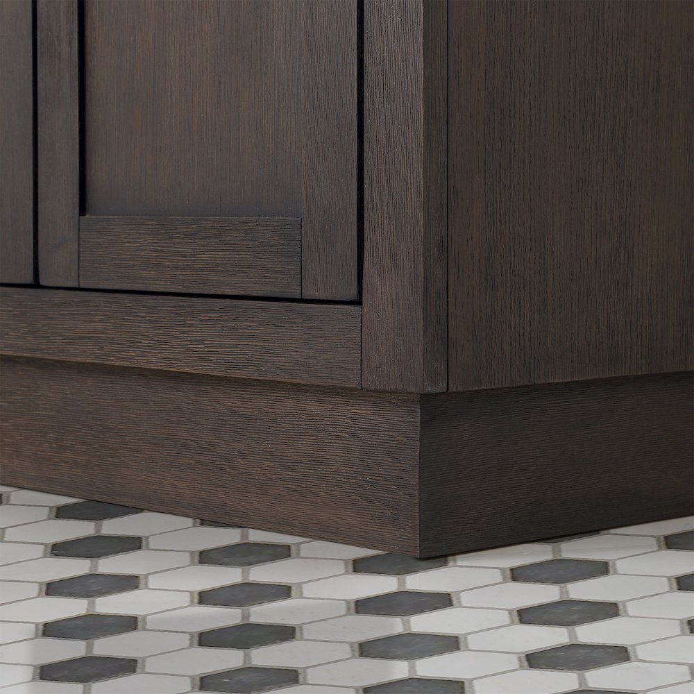 72 In. Double Sink Carrara White Marble Countertop Bath Vanity In Brown Oak. Picture 9