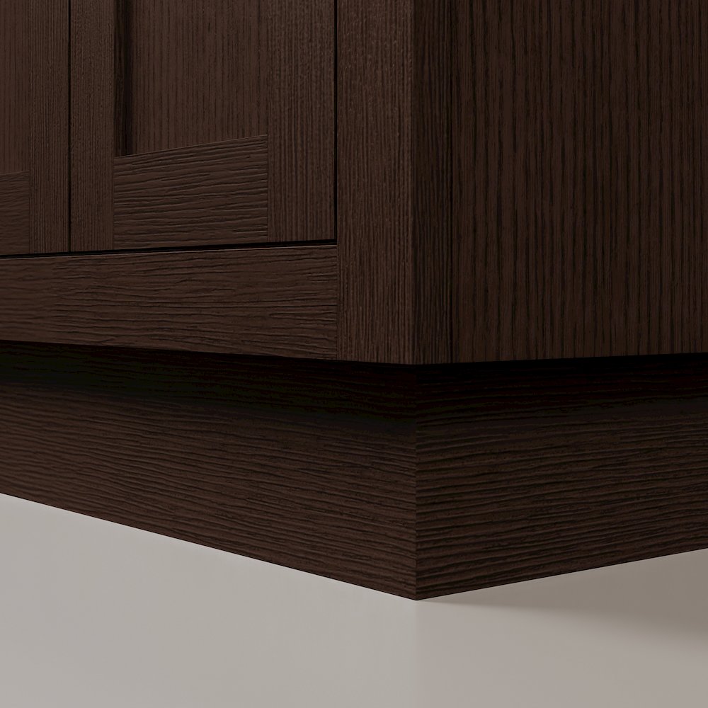 72 In. Double Sink Carrara White Marble Countertop Bath Vanity In Brown Oak. Picture 7