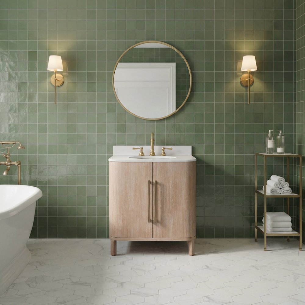 Cirilla 30 In. Single Sink Pre-Assembled Transitional Style Bathroom Vanity. Picture 1